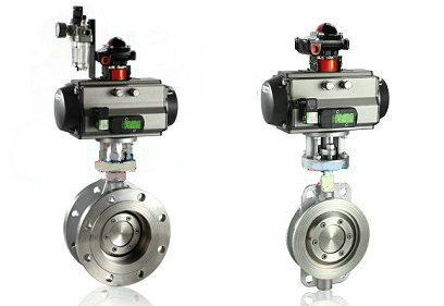 Pneumatic eccentric butterfly valve