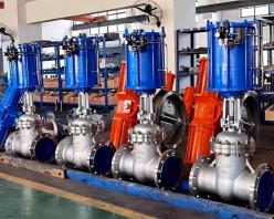 Pneumatic stainless gate valve